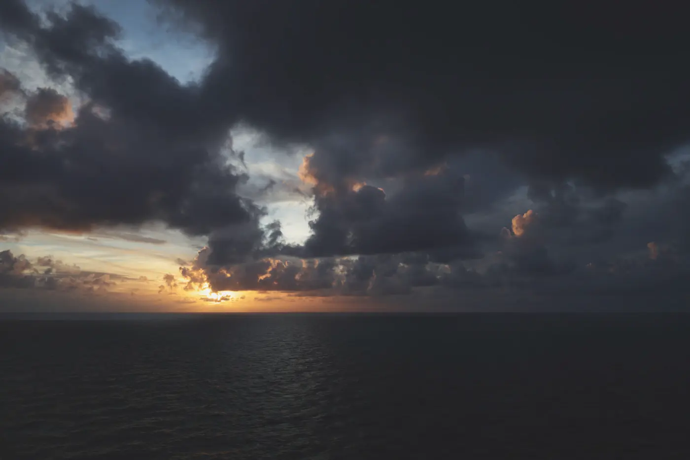 Sunset ocean + sky