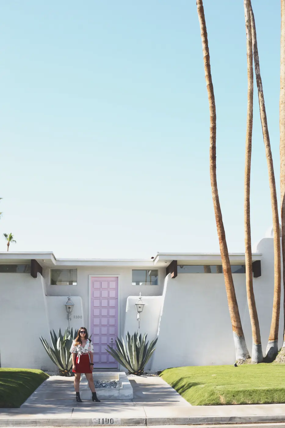Woman pastel house