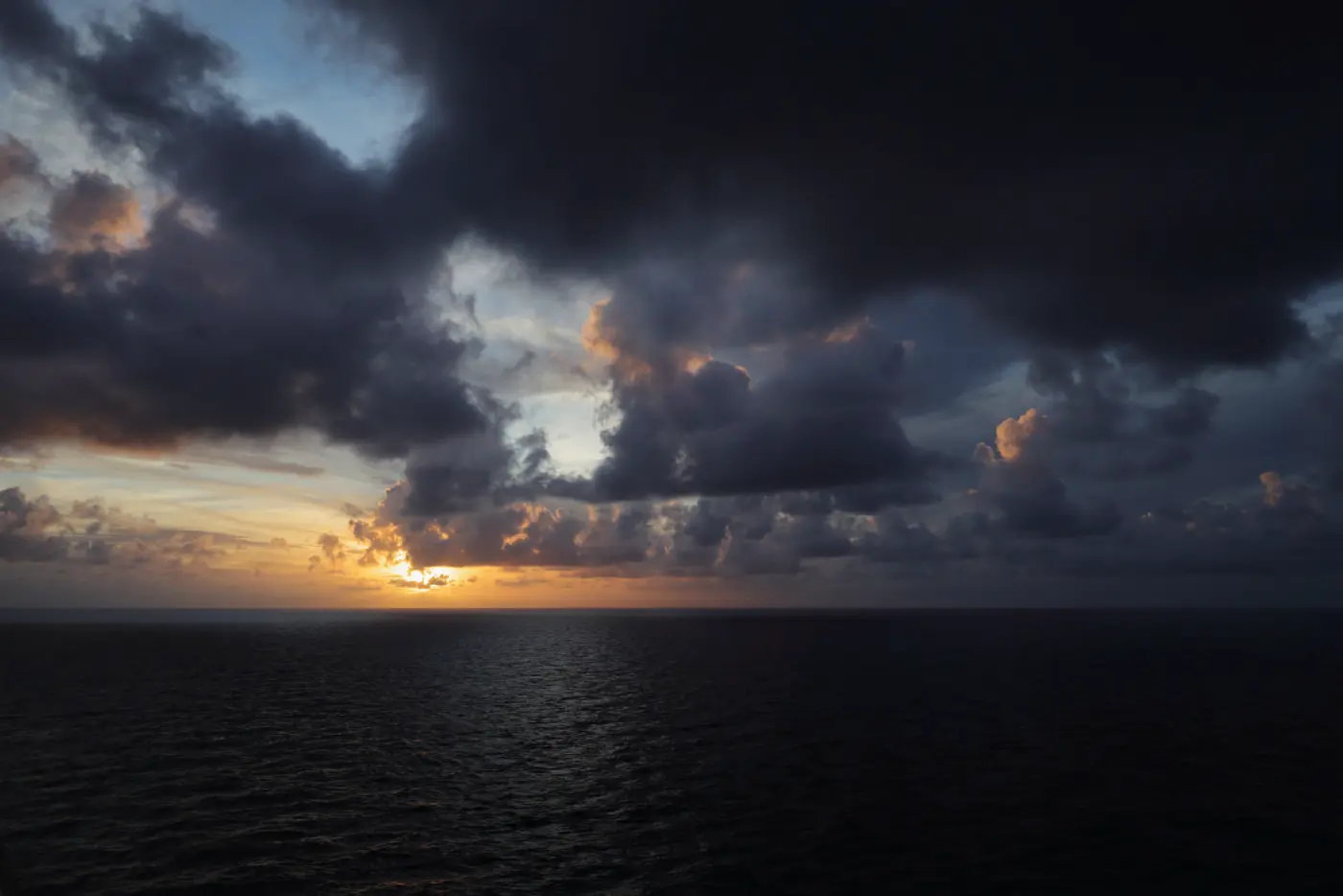 Sunset ocean + sky