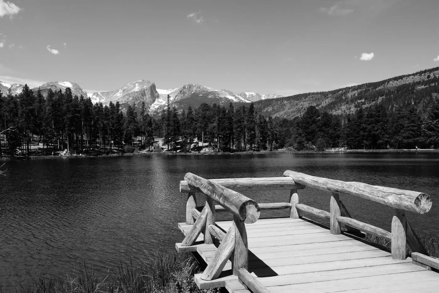 Mountain lake dock