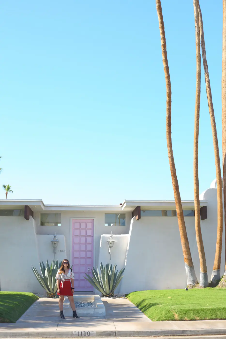 Woman pastel house