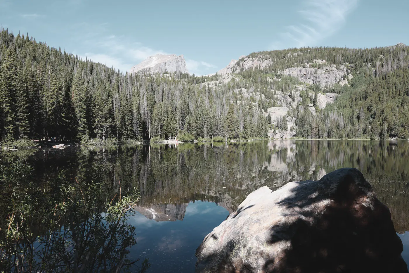 Landscape mountain peak daytime